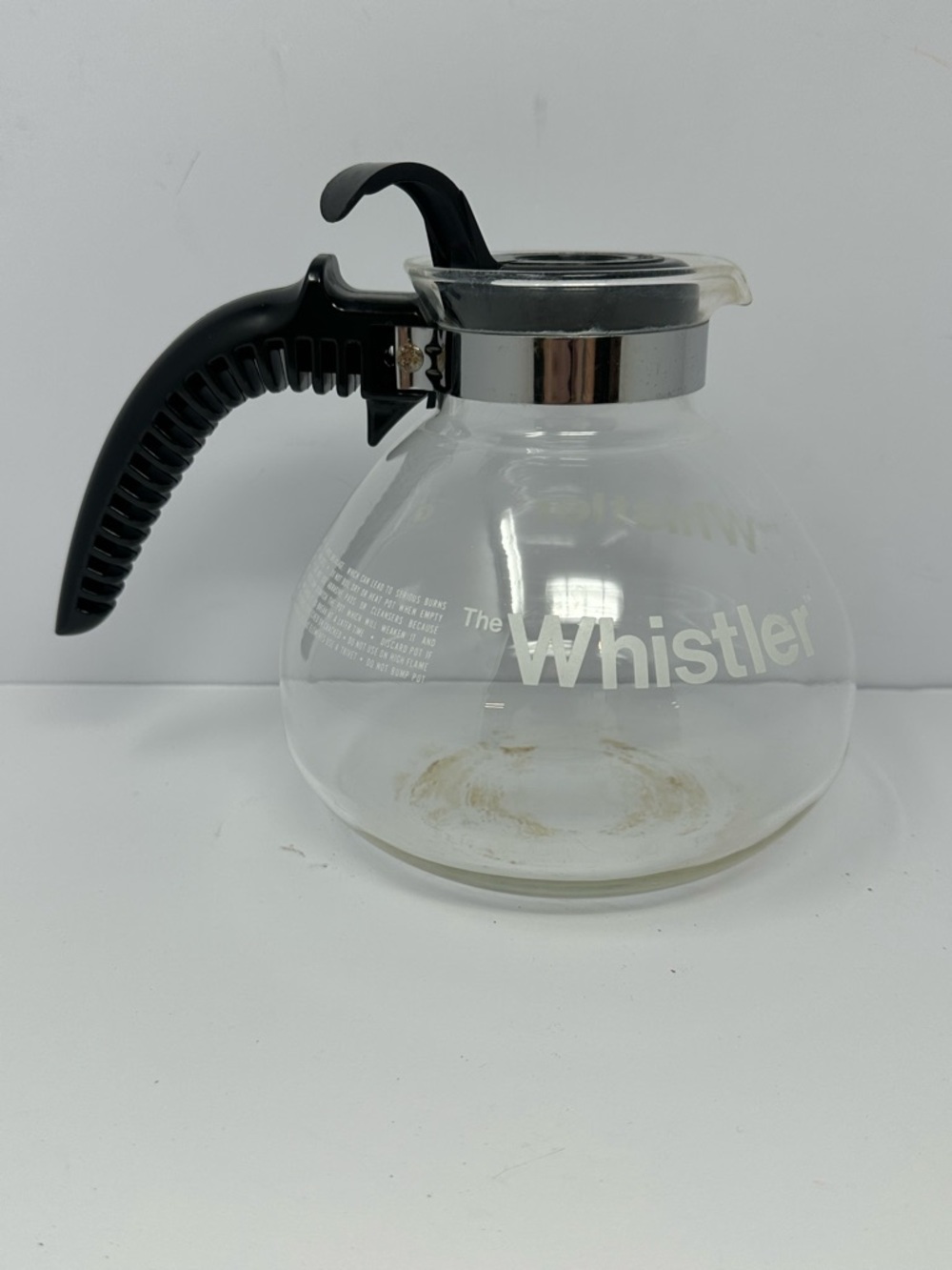 Vintage GEMCO The Whistler Coffee Carafe Pot 8 Cup Heat Resistant Glass U9